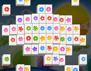 Jeu de mahjong classé avec des fleurs